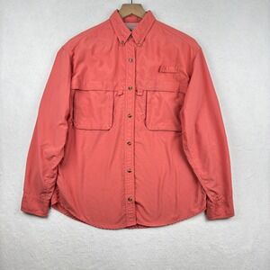 LL Bean Fishing Shirt Womens M Button Down Ventilated Outdoor Gorp